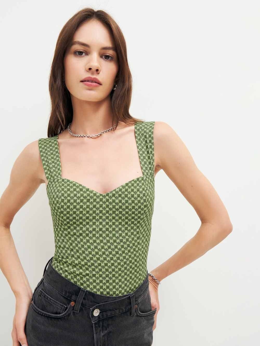 Reformation Hester Sweetheart Neckline Tank Top - 2